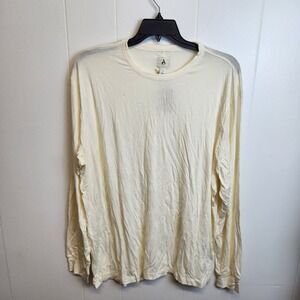 Amazon Shirt Mens XL White Long Sleeve Crewneck Tencel Refibra Sustainable Soft‎